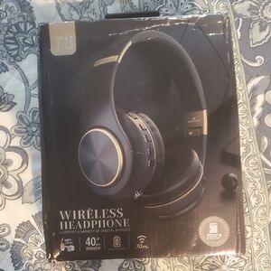 Wireless Over-Ear Headphones - Black and Gold